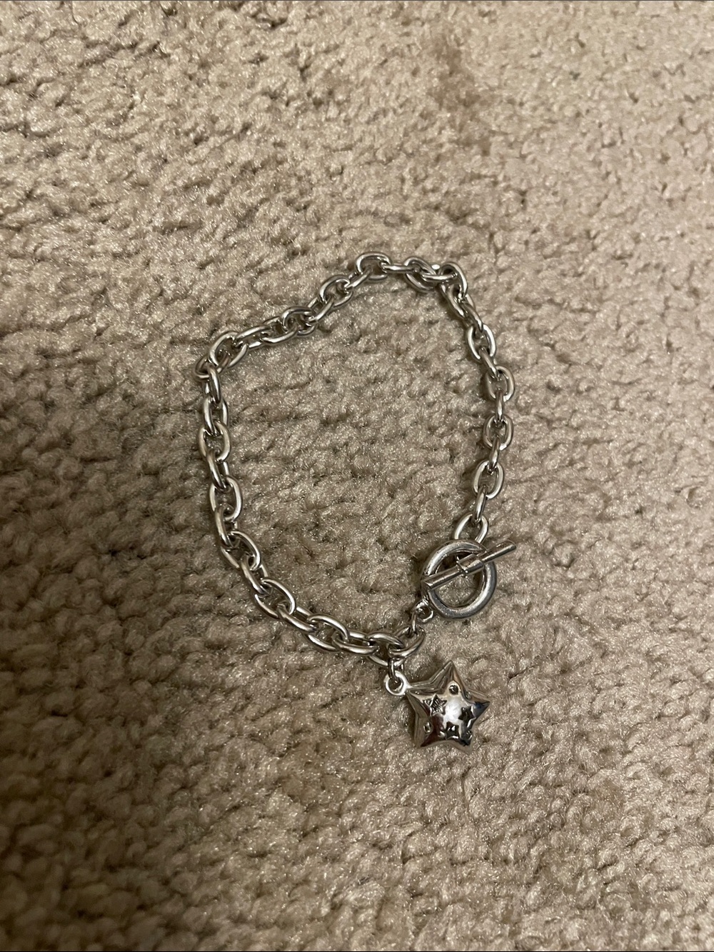 Silver Star Charm Chain Bracelet